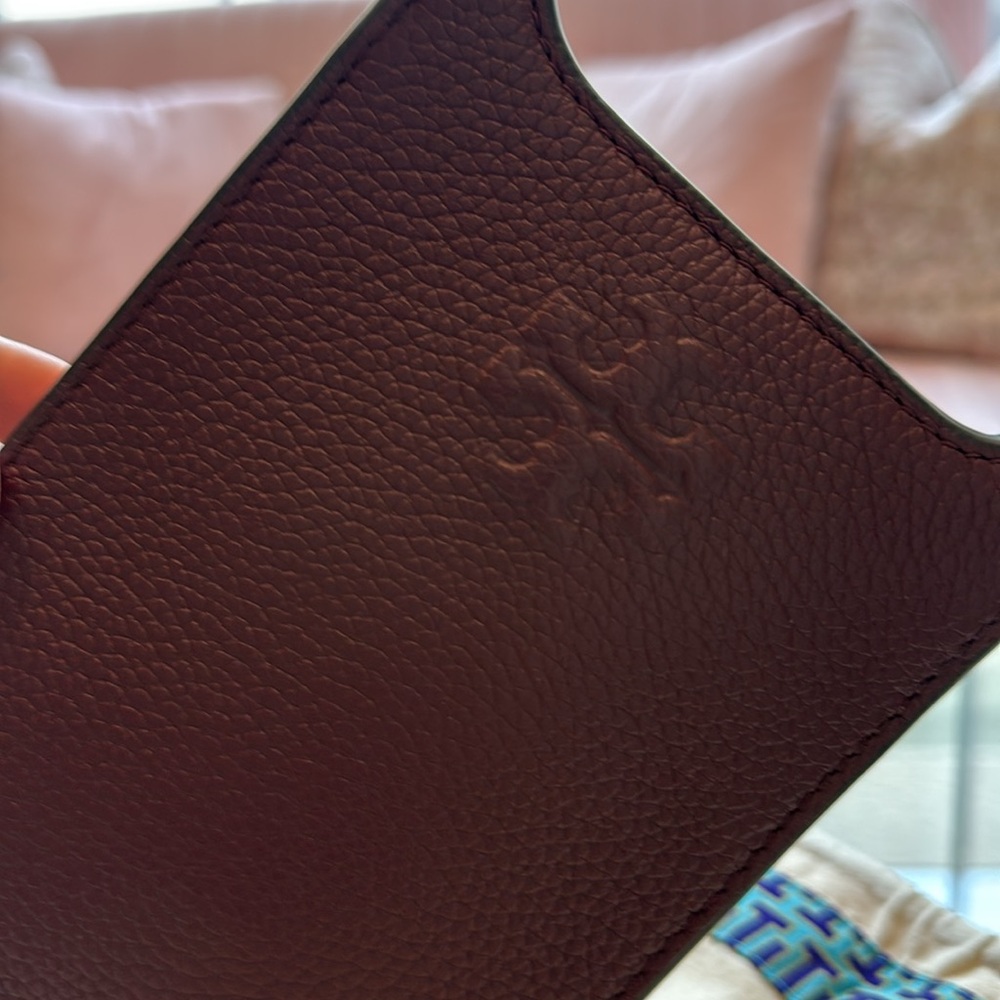 New Tory Burch Burgundy Crossbody Bag with Strap